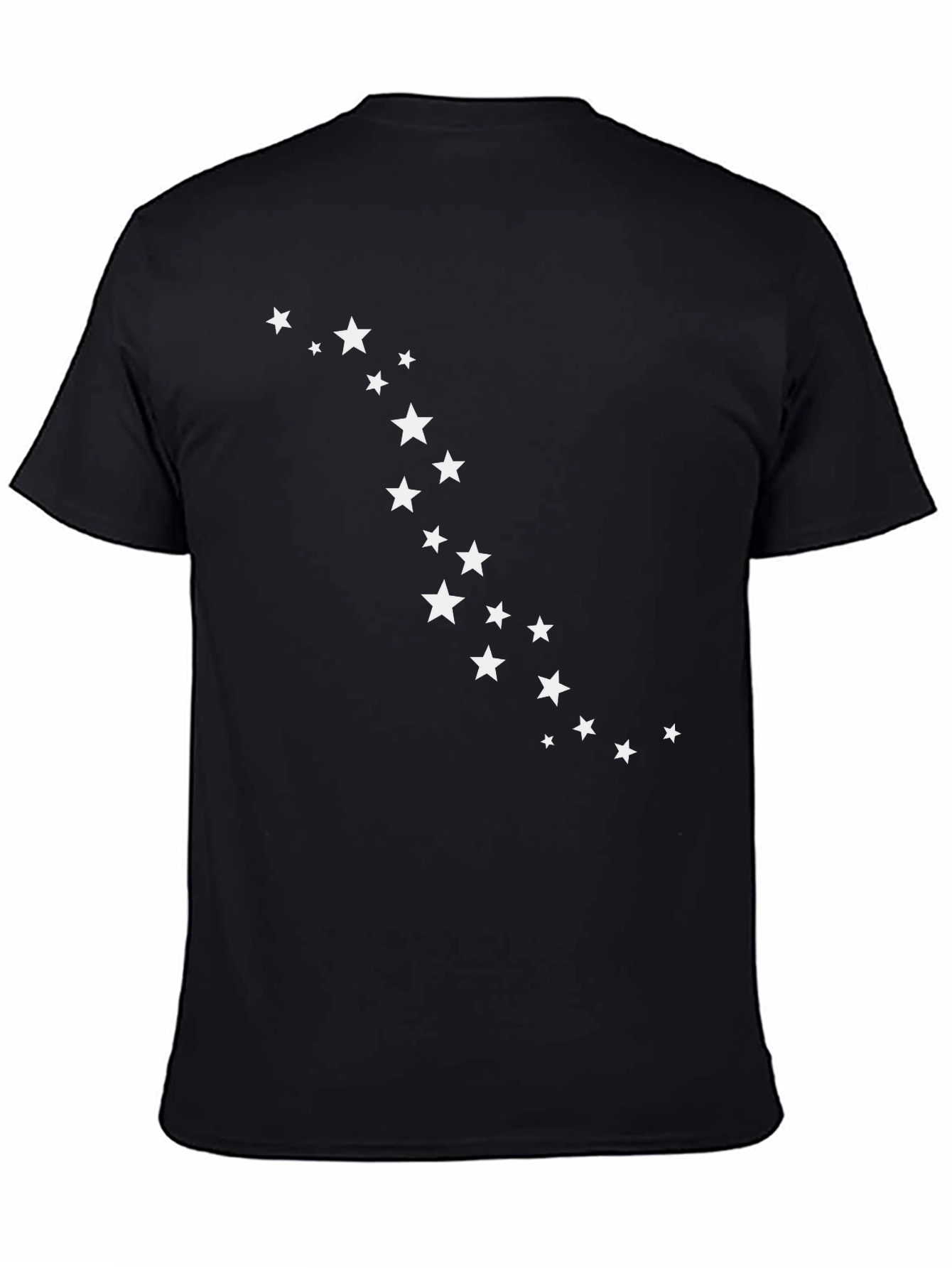 Starry Night Tee - Black Crew Neck T-Shirt