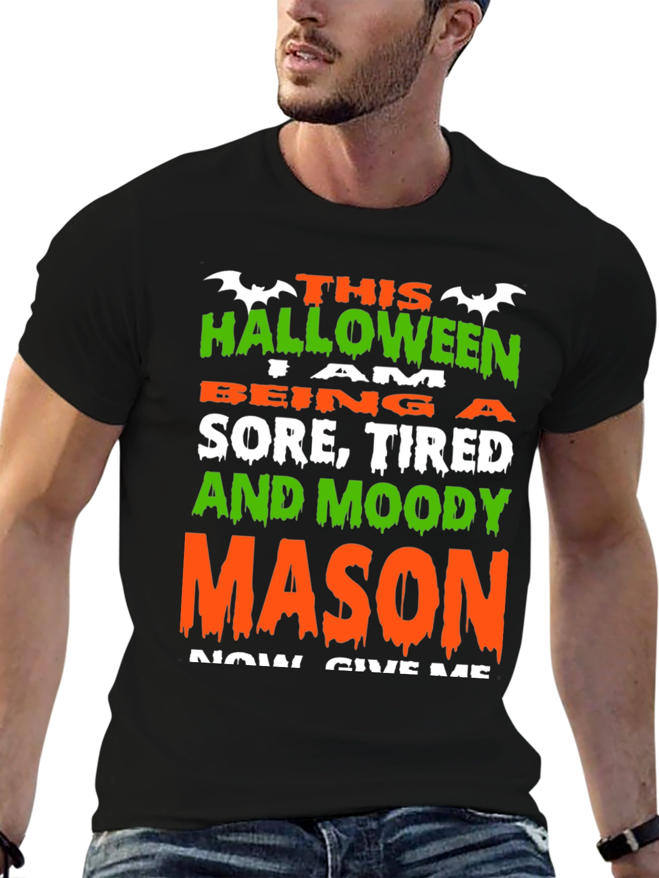 Halloween Sore Tired Moody Mason T-Shirt