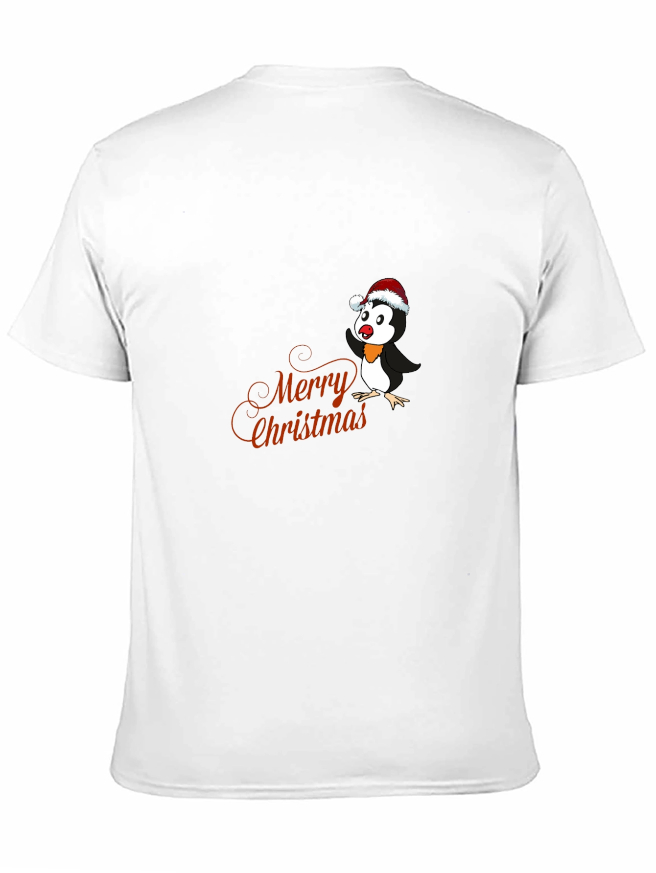 Festive Penguin Merry Christmas Graphic T-Shirt