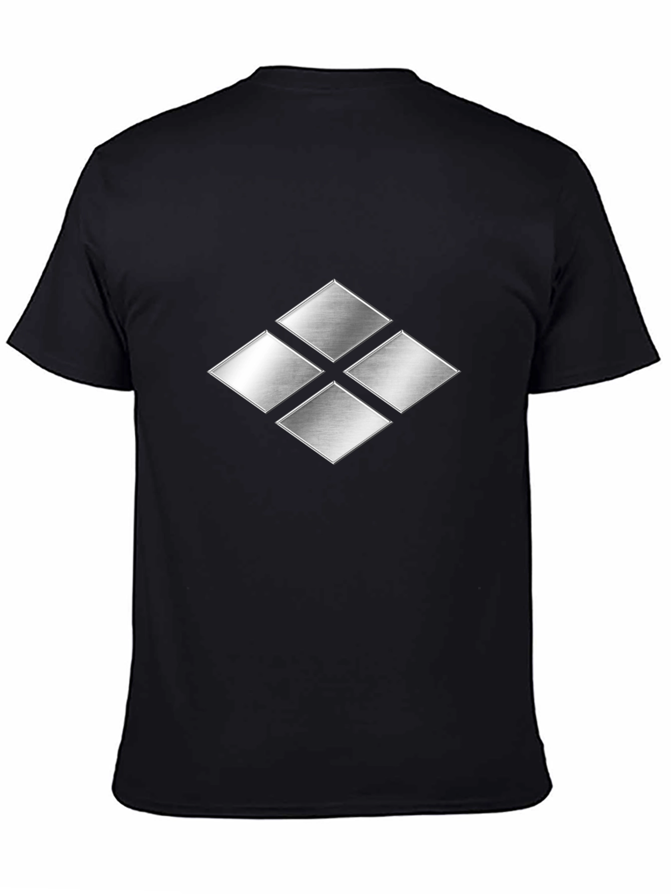 Samurai Clan Crest Graphic Tee - Black Cotton T-Shirt