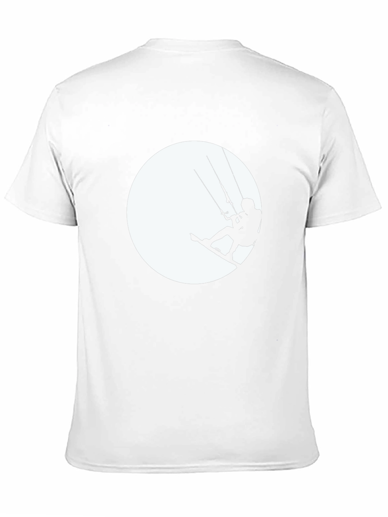 Kite Surfing Silhouette Black T-Shirt