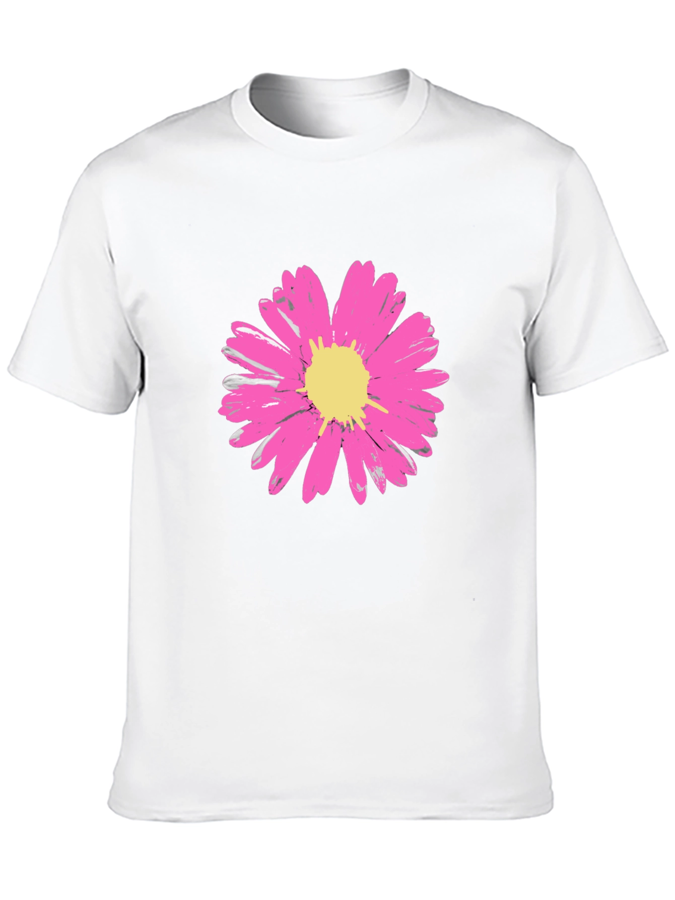 Daisy Flower Graphic Tee - Stylish Black Cotton T-Shirt
