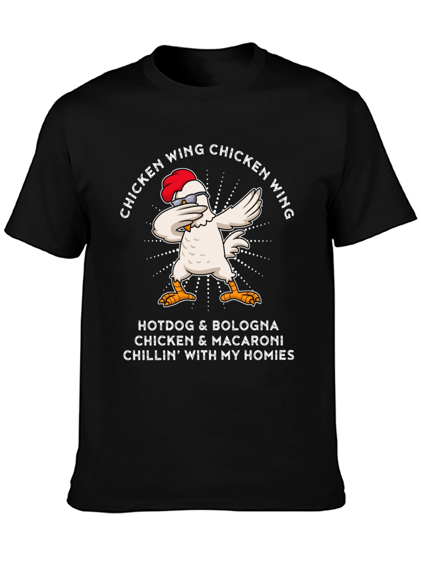 Dabbing Chicken Wing T-Shirt - Funny Foodie Tee