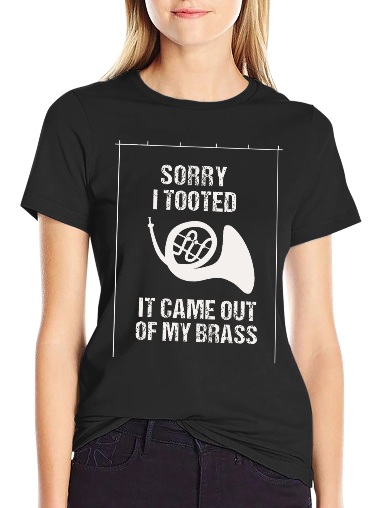 Funny Sorry I Tooted French Horn T-Shirt