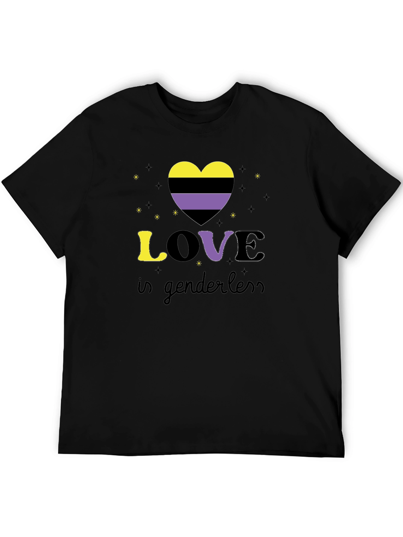 Non-Binary Pride Love is Genderless Graphic T-Shirt