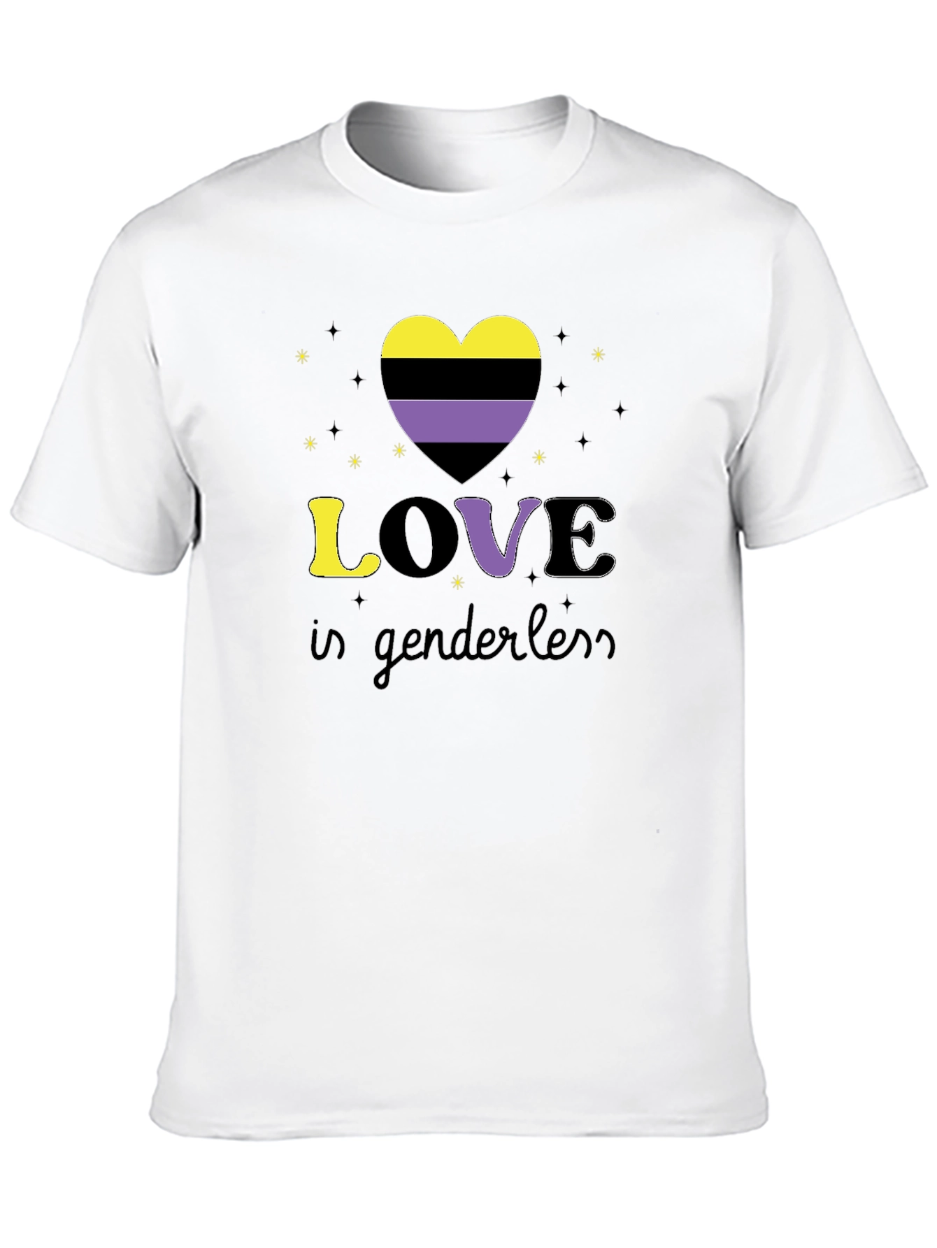 Non-Binary Pride Love is Genderless Graphic T-Shirt