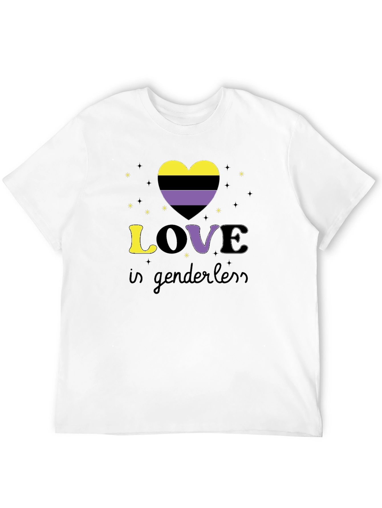 Non-Binary Pride Love is Genderless Graphic T-Shirt