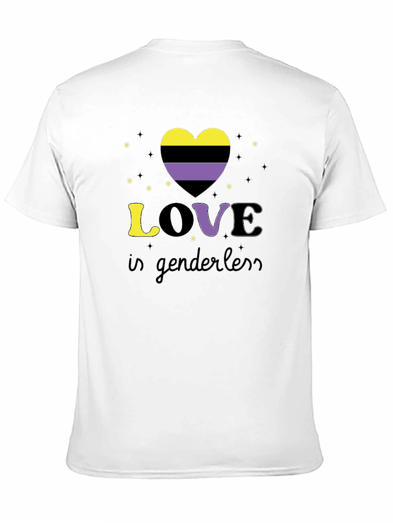 Non-Binary Pride Love is Genderless Graphic T-Shirt