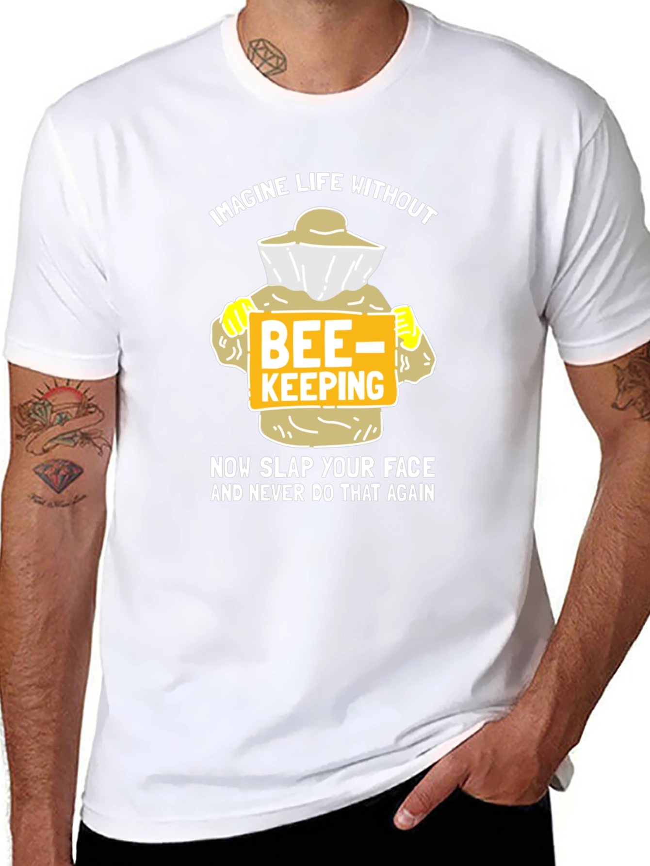 Funny Beekeeper T-Shirt - Imagine Life Without Beekeeping
