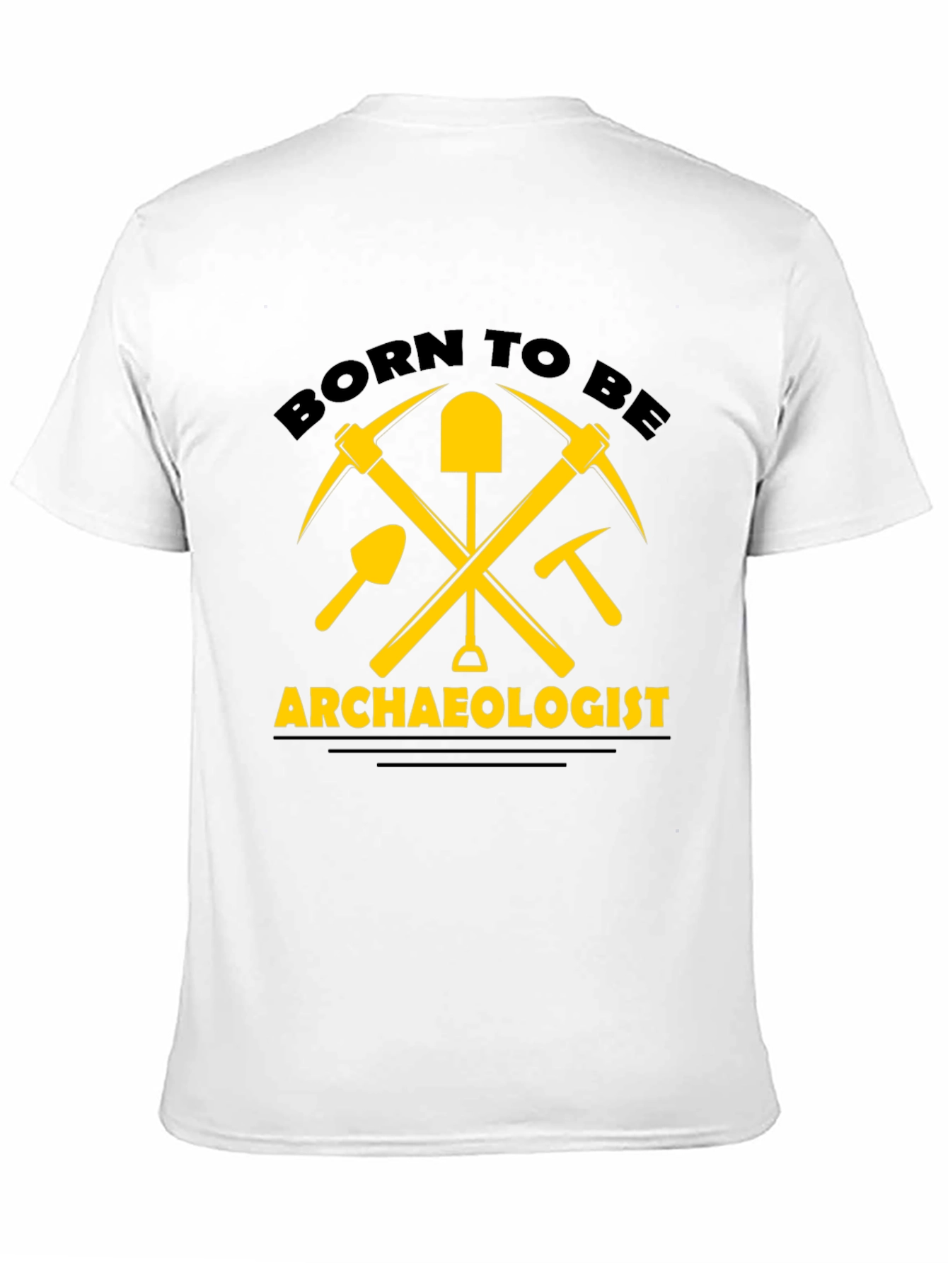 Born to be Archaeologist T-Shirt - Black Cotton