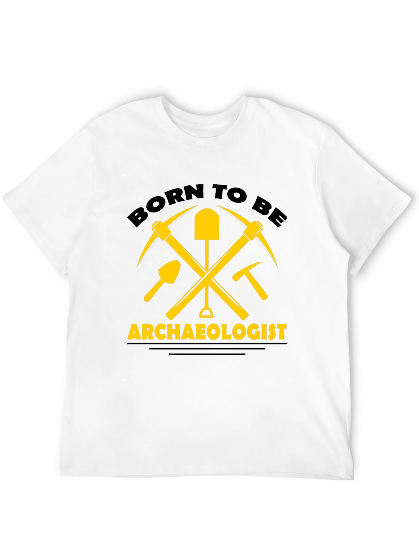 Born to be Archaeologist T-Shirt - Black Cotton