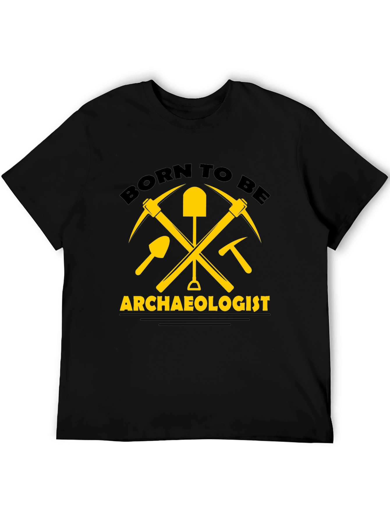 Born to be Archaeologist T-Shirt - Black Cotton