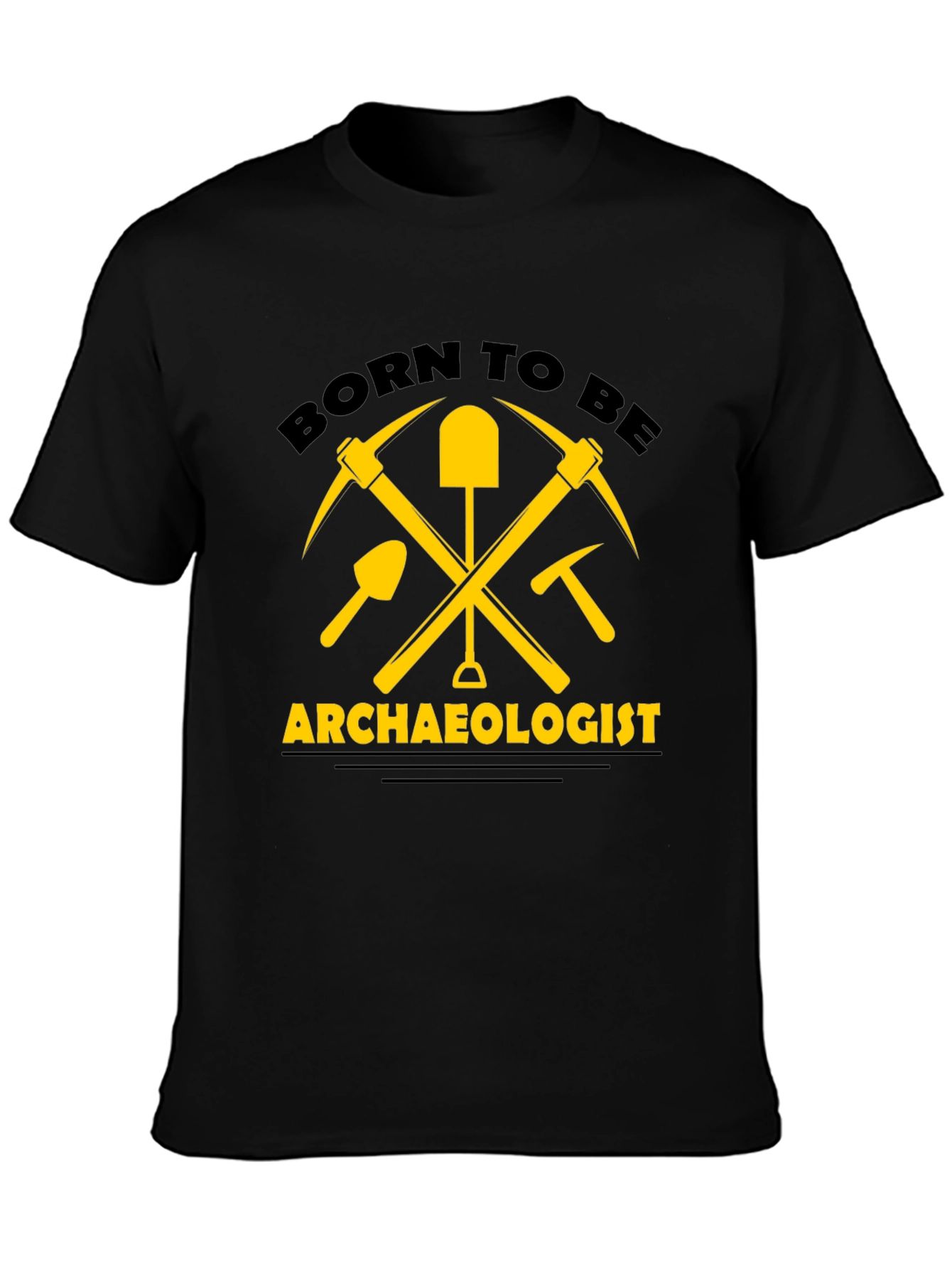 Born to be Archaeologist T-Shirt - Black Cotton