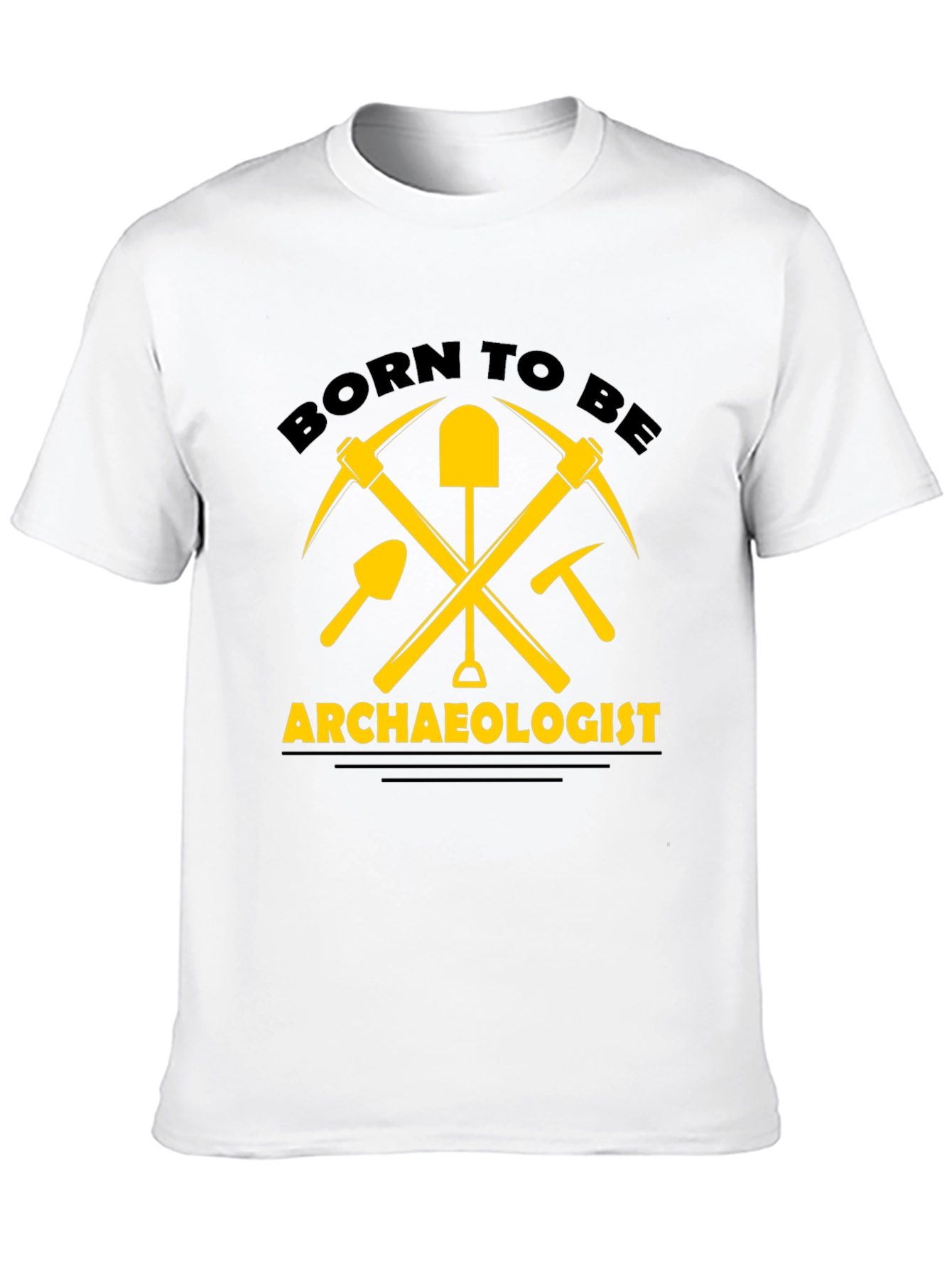 Born to be Archaeologist T-Shirt - Black Cotton
