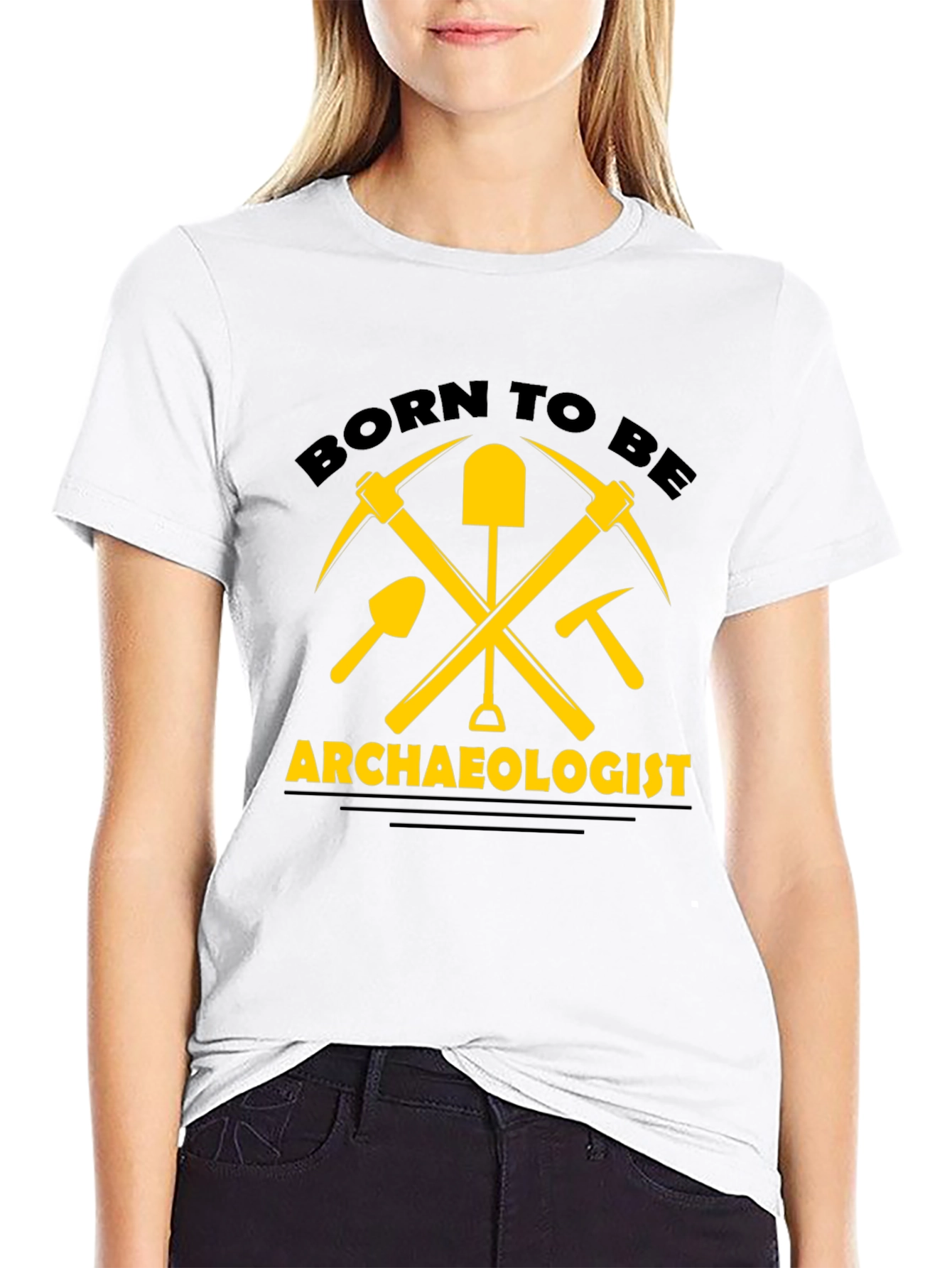 Born to be Archaeologist T-Shirt - Black Cotton