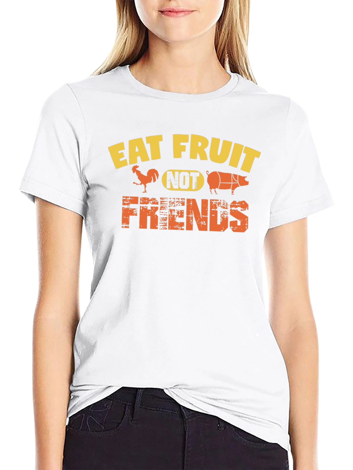 Eat Fruit Not Friends Vegan T-Shirt