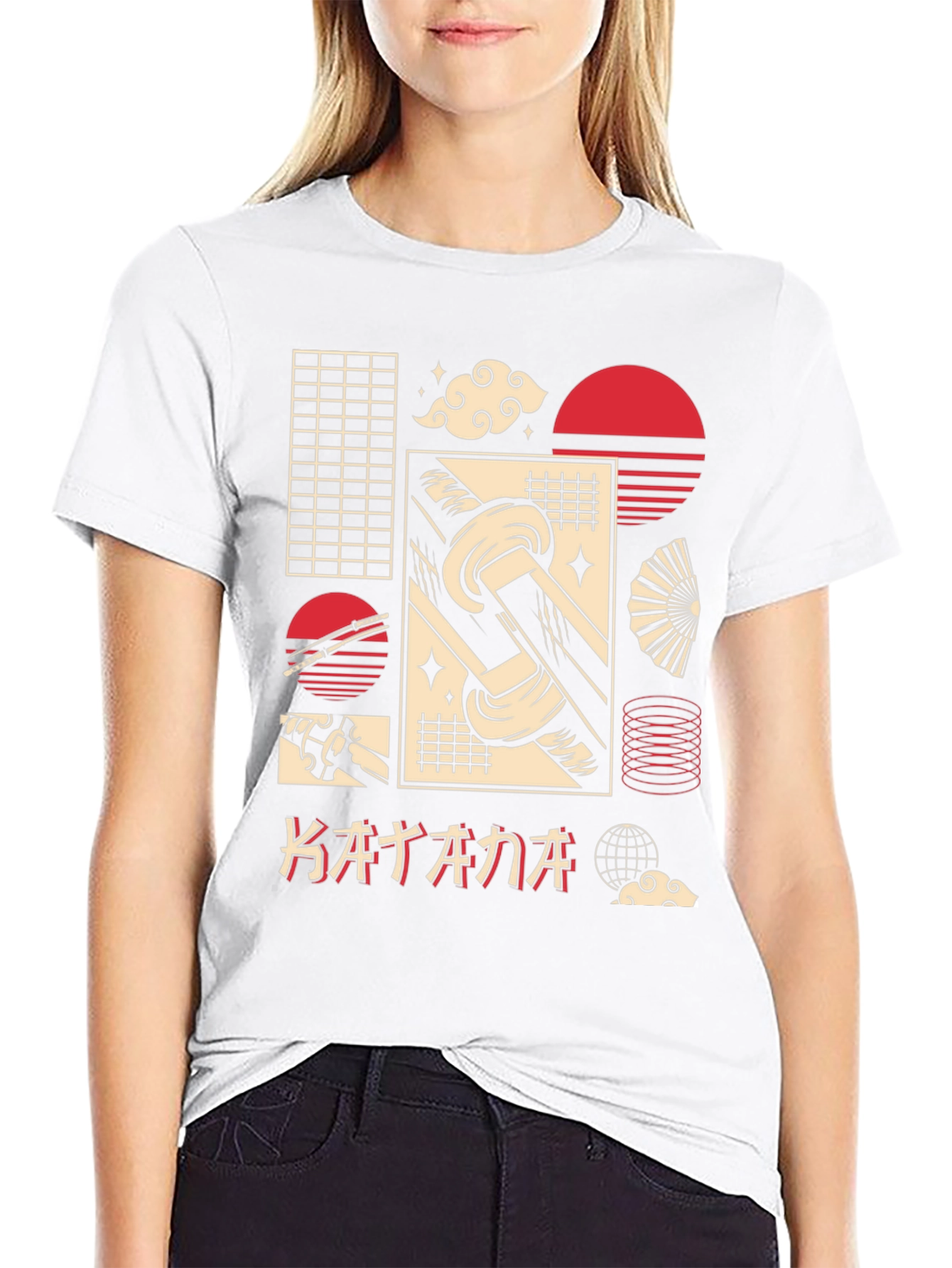 Katana Graphic Tee - Japanese Aesthetic