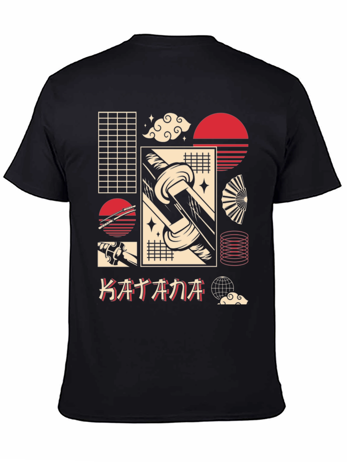 Katana Graphic Tee - Japanese Aesthetic