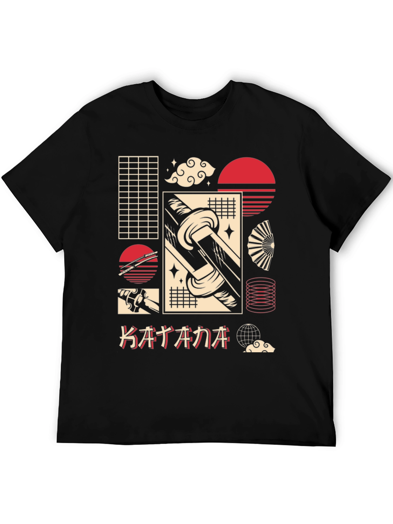 Katana Graphic Tee - Japanese Aesthetic