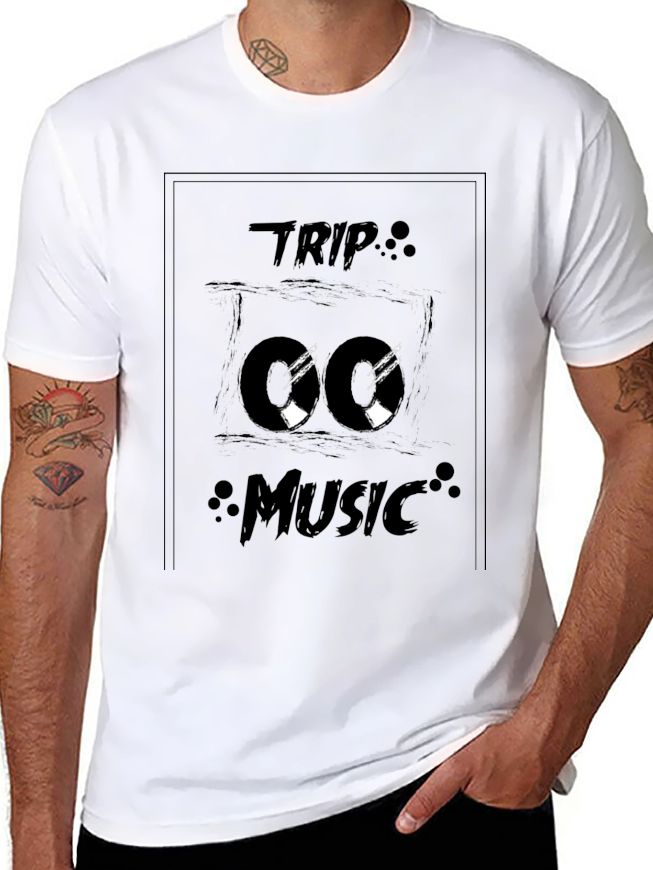 Trip Music Black T-Shirt - Cool Design