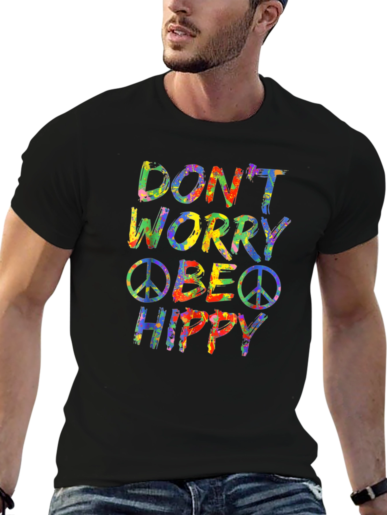 Dont Worry Be Hippy Graphic Tee