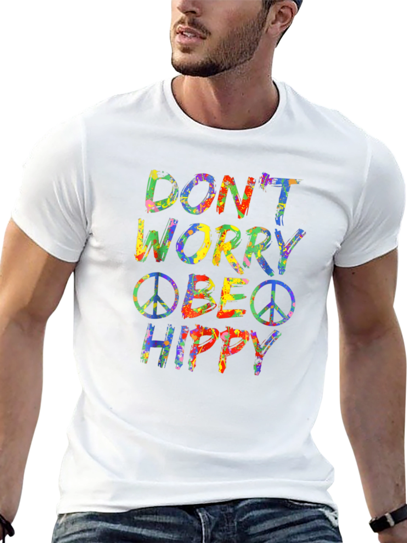 Dont Worry Be Hippy Graphic Tee