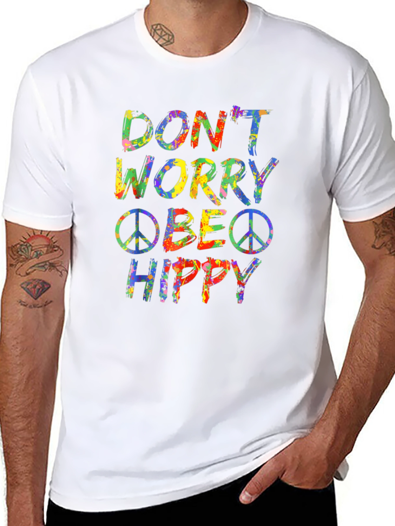 Dont Worry Be Hippy Graphic Tee