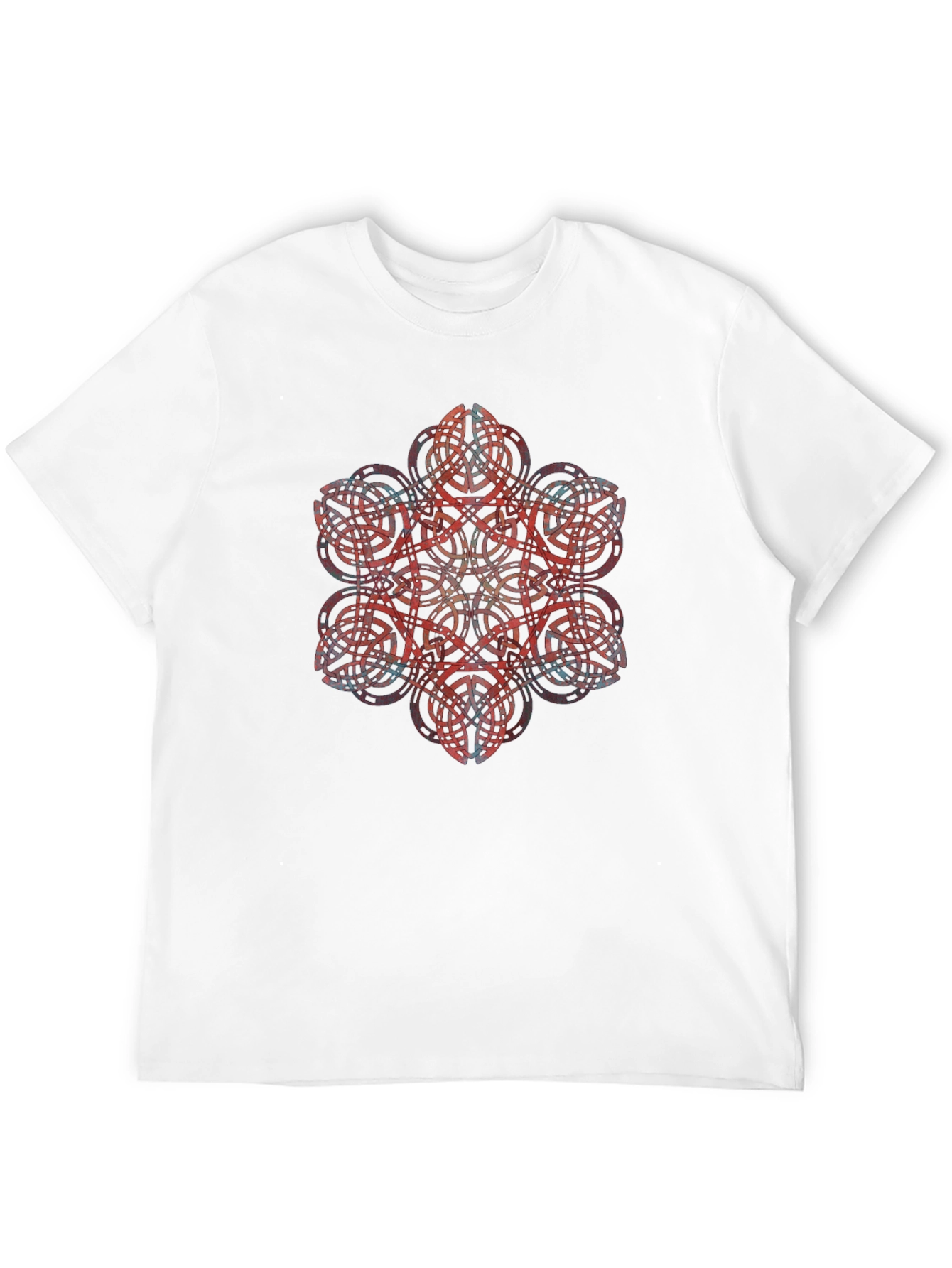 Geometric Mandala Graphic Black T-Shirt