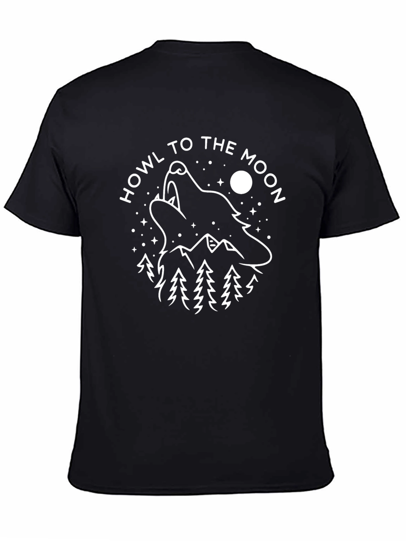 Howl to the Moon Graphic Tee - Black