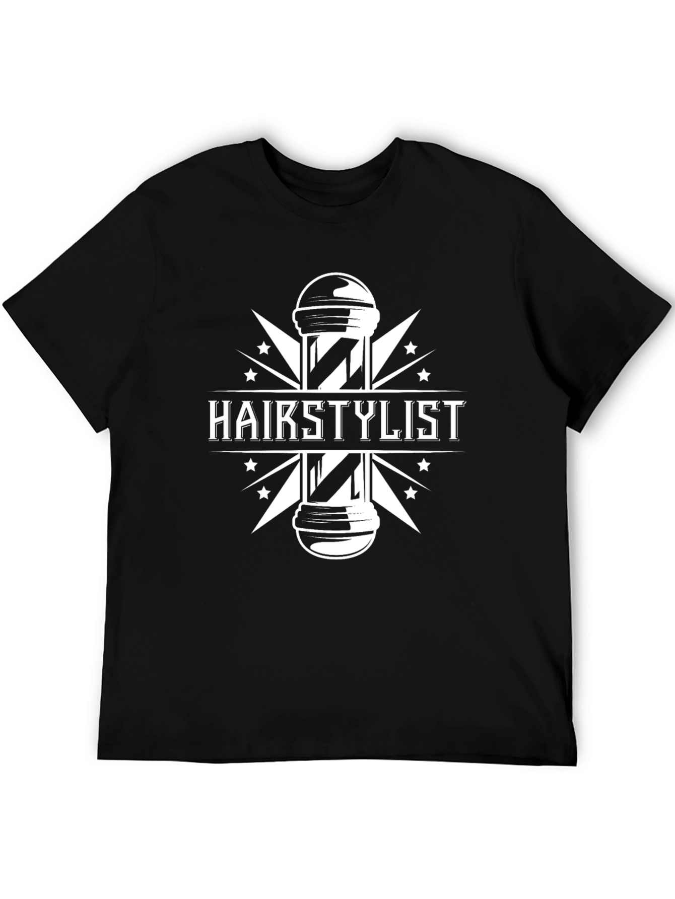 Hairstylist Graphic Tee - Barber Pole Design