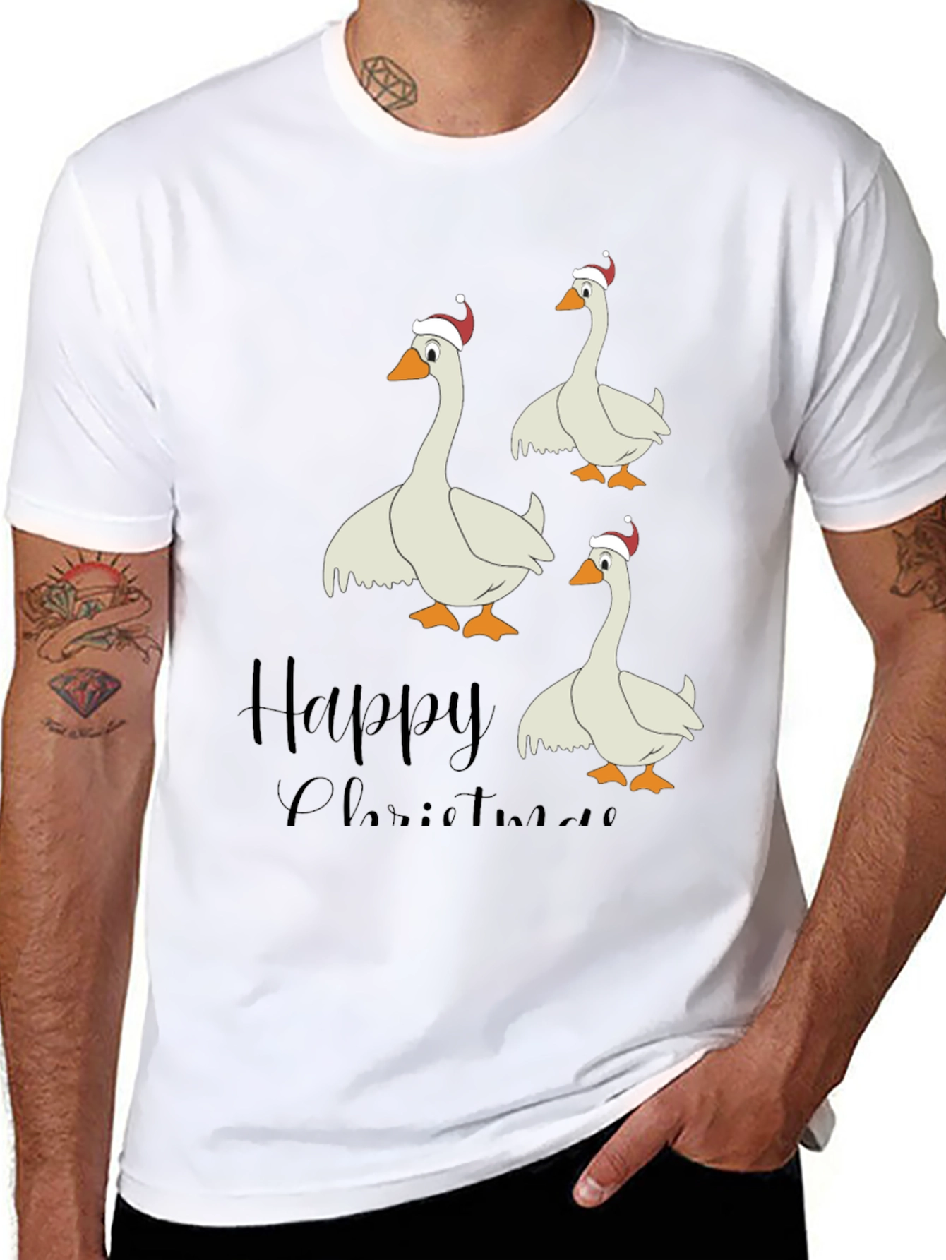 Happy Christmas Goose T-Shirt