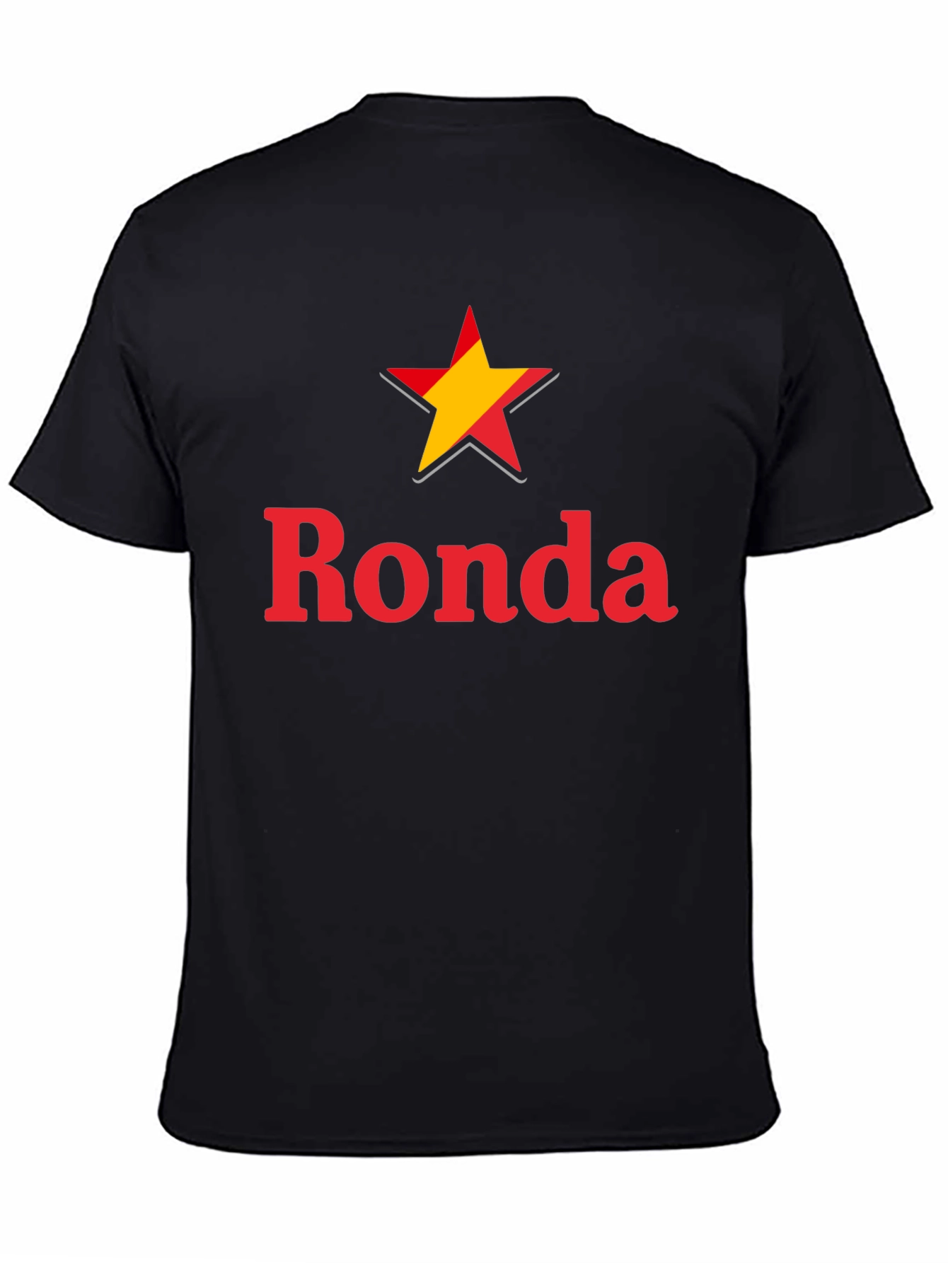 Ronda Star Graphic Tee - Casual Black T-Shirt