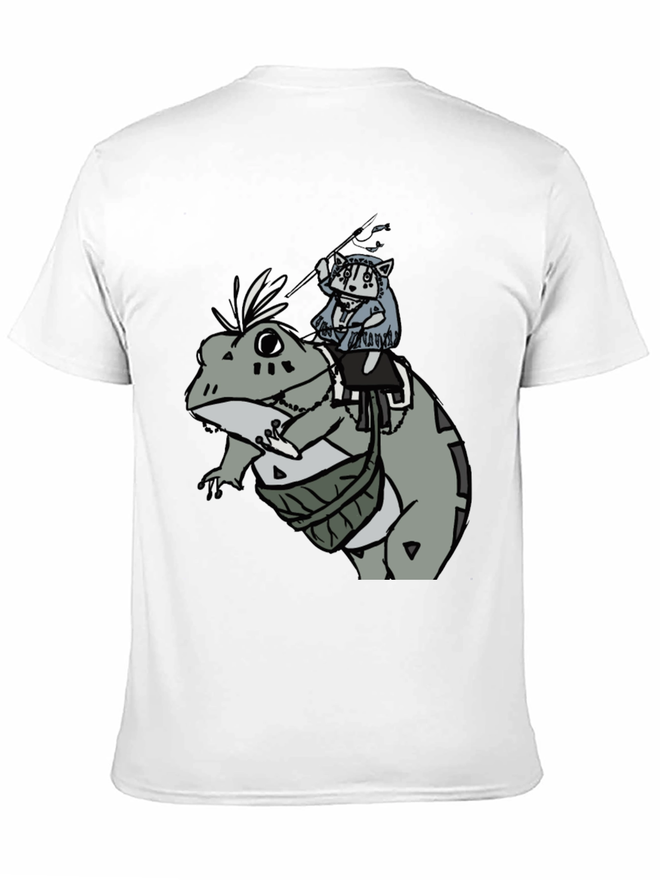 Frog Rider Graphic Tee - Black Cotton T-Shirt
