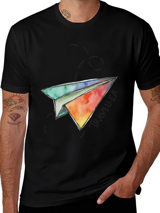 Traveler Paper Airplane Graphic T-Shirt