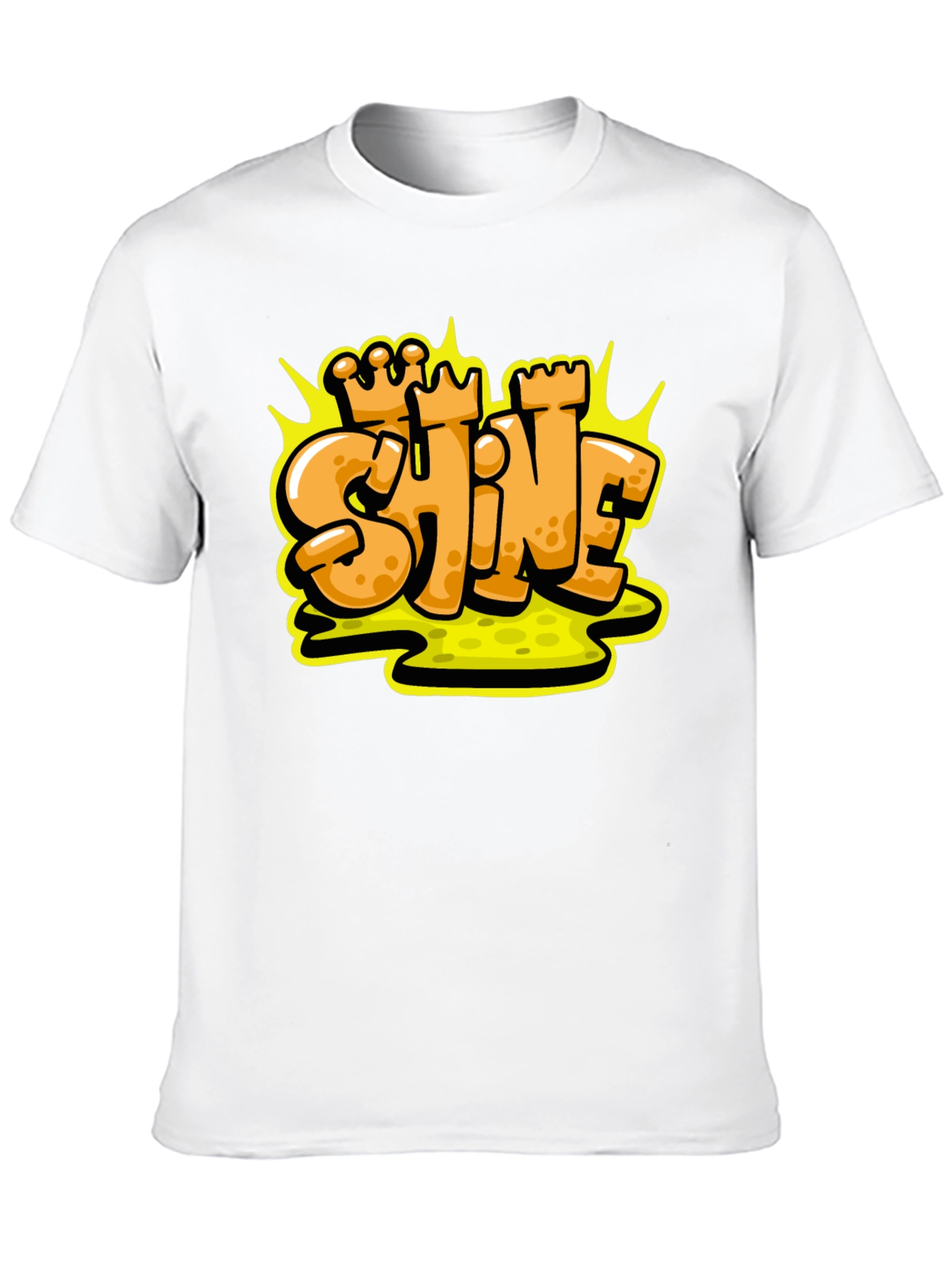 Shine Graffiti Style Black T-Shirt