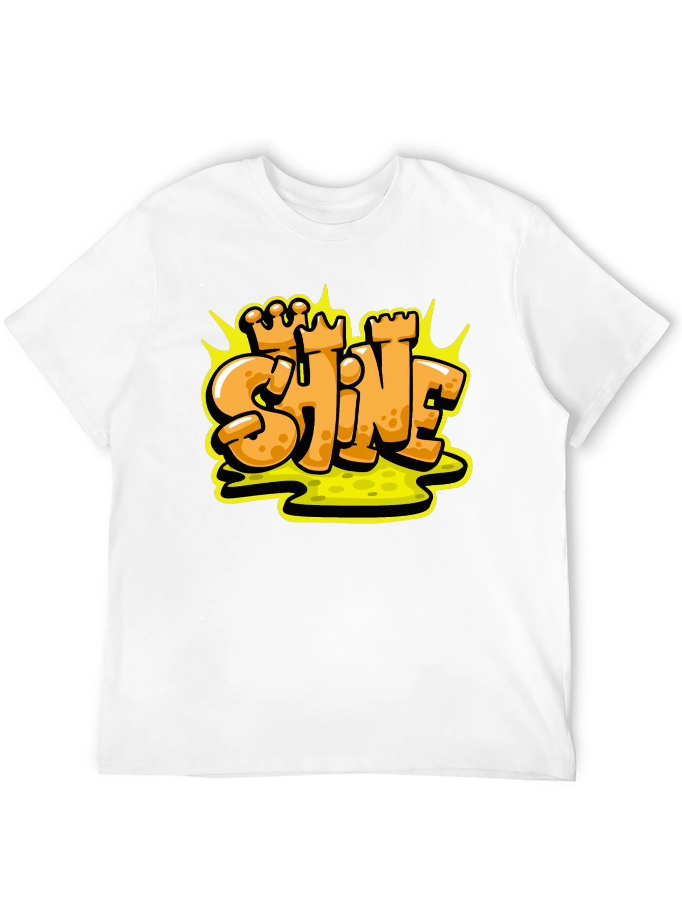 Shine Graffiti Style Black T-Shirt