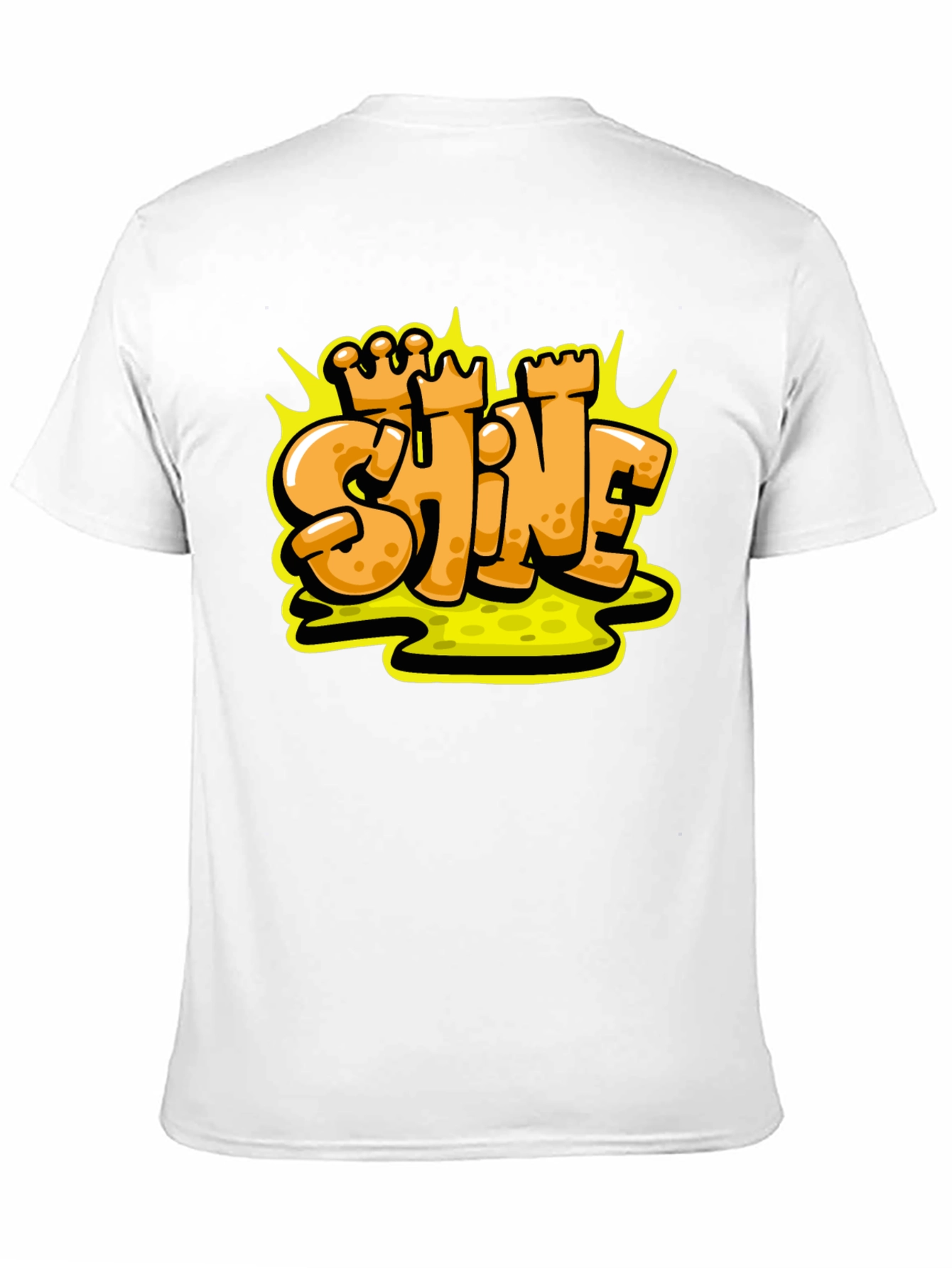 Shine Graffiti Style Black T-Shirt