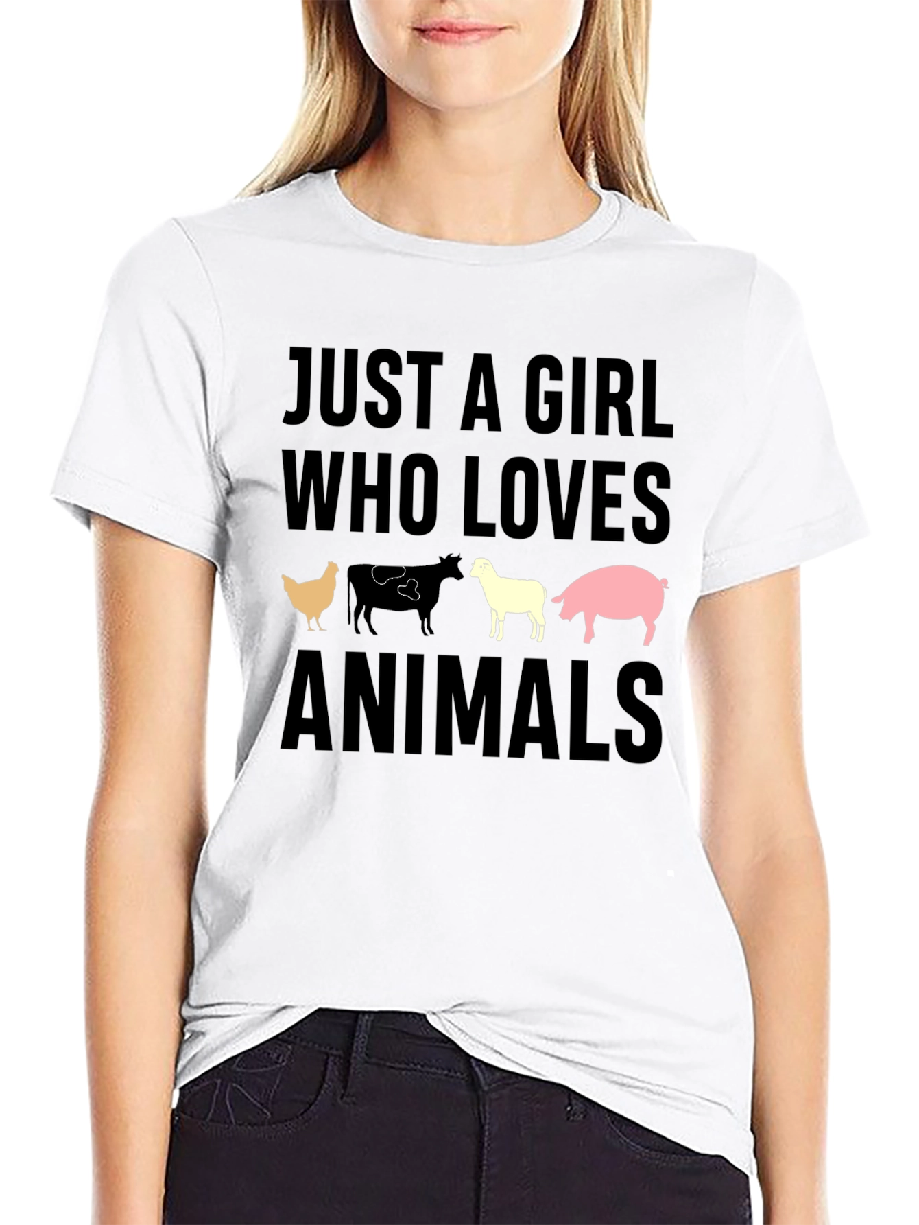Just A Girl Who Loves Animals T-Shirt