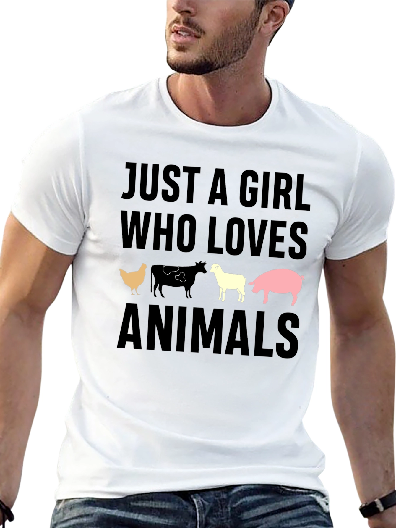 Just A Girl Who Loves Animals T-Shirt