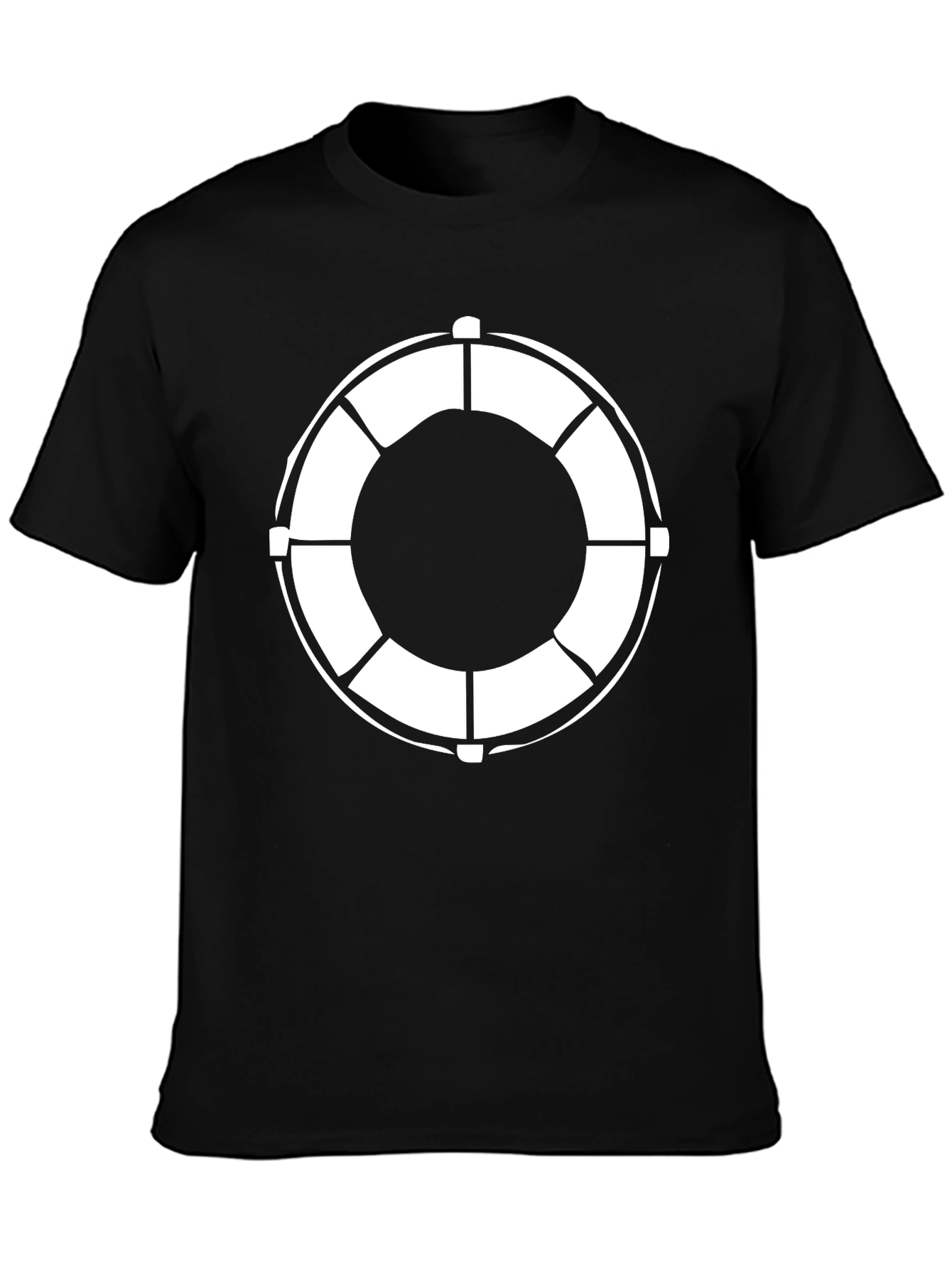 Life Preserver Graphic Black T-Shirt