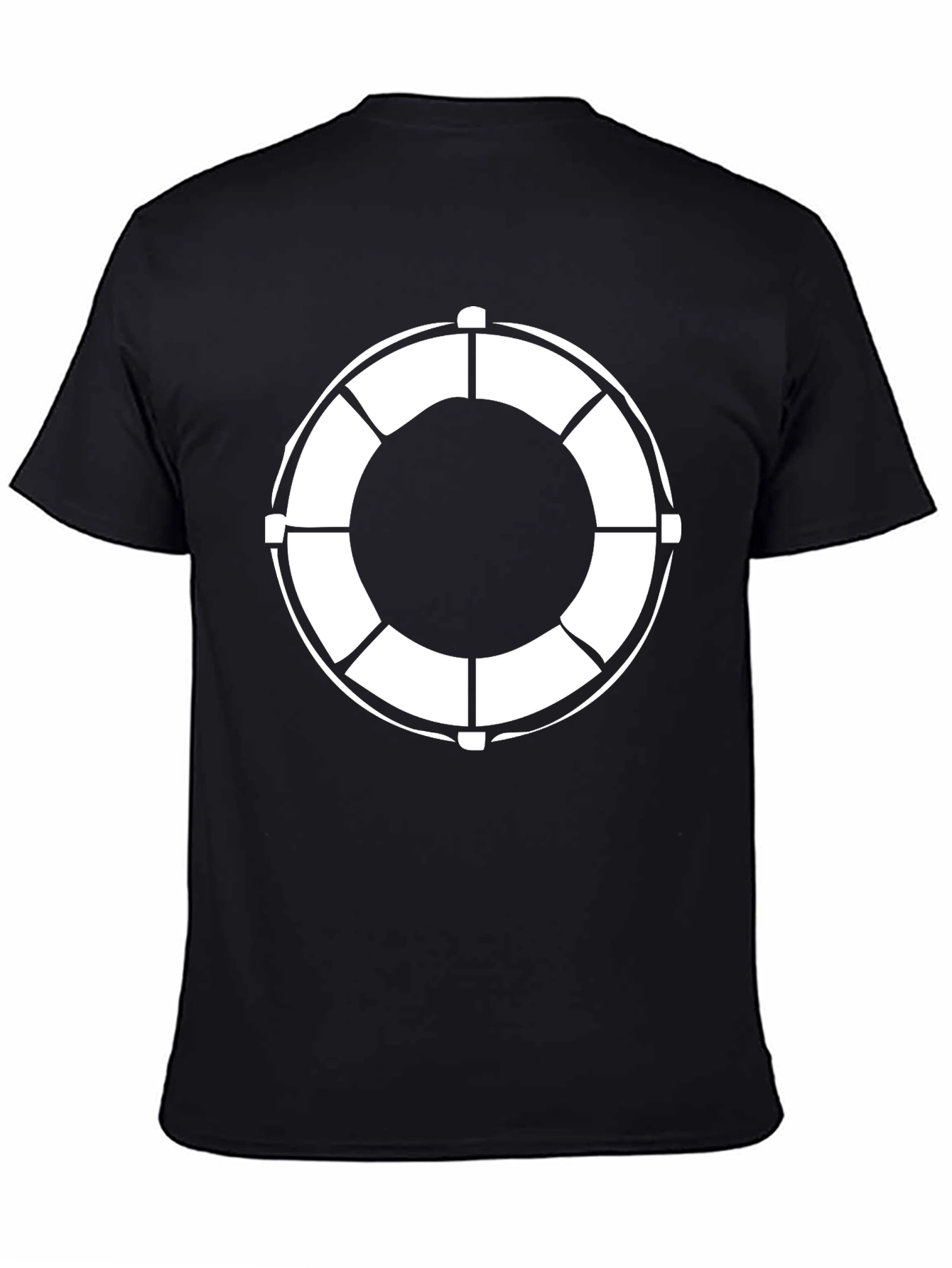 Life Preserver Graphic Black T-Shirt