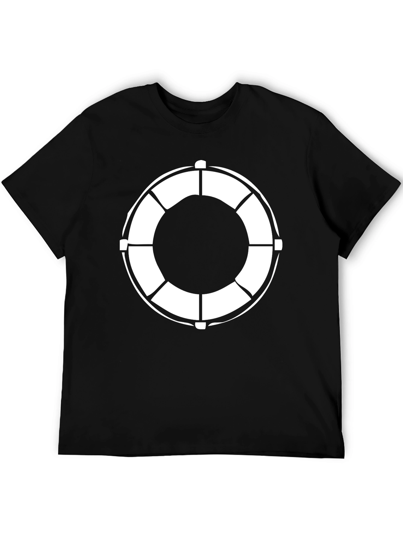 Life Preserver Graphic Black T-Shirt