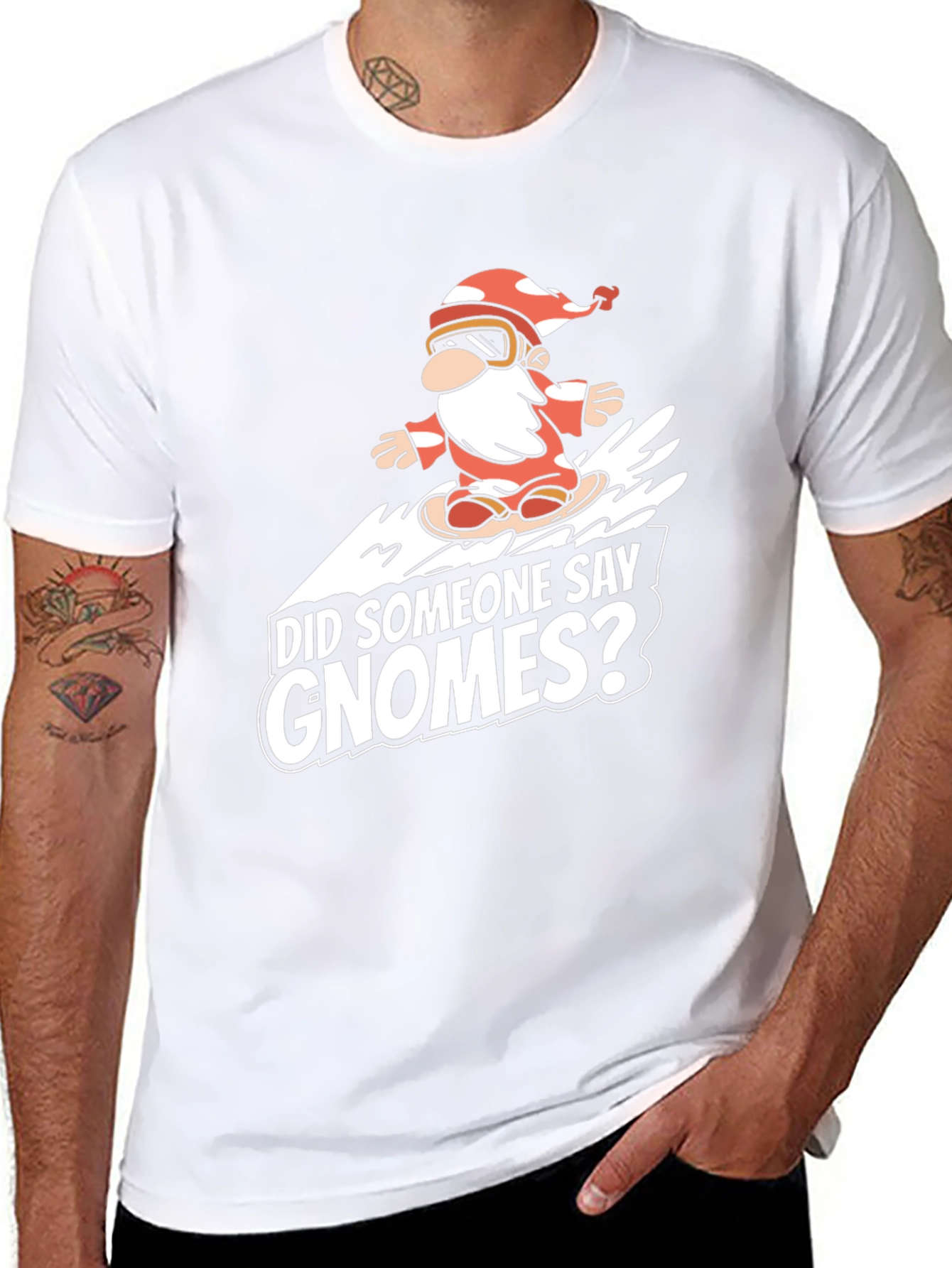 Gnome Snowboarding T-Shirt: Did Someone Say Gnomes?