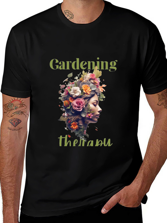 Gardening Therapy T-Shirt - Floral Design