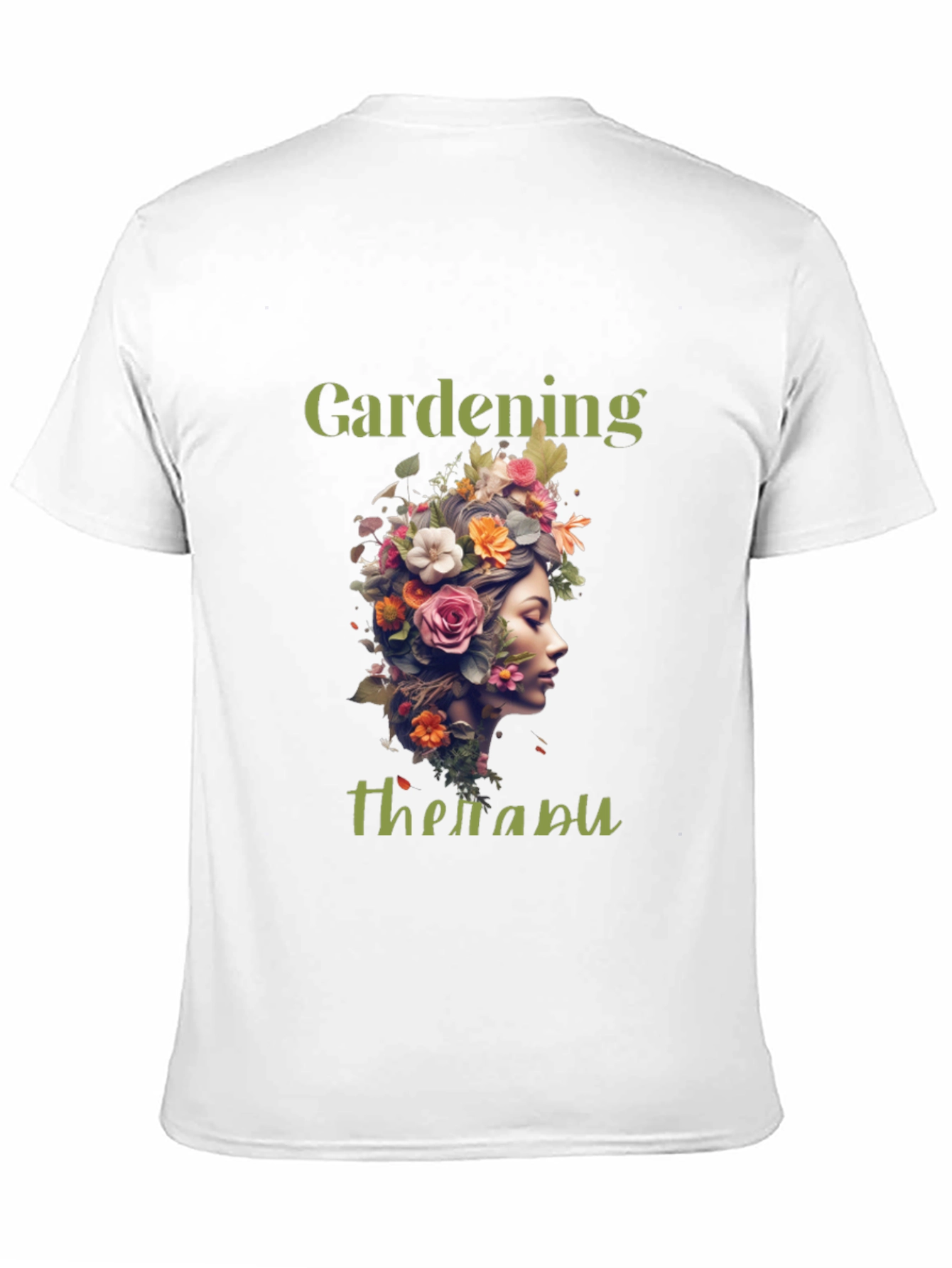 Gardening Therapy T-Shirt - Floral Design