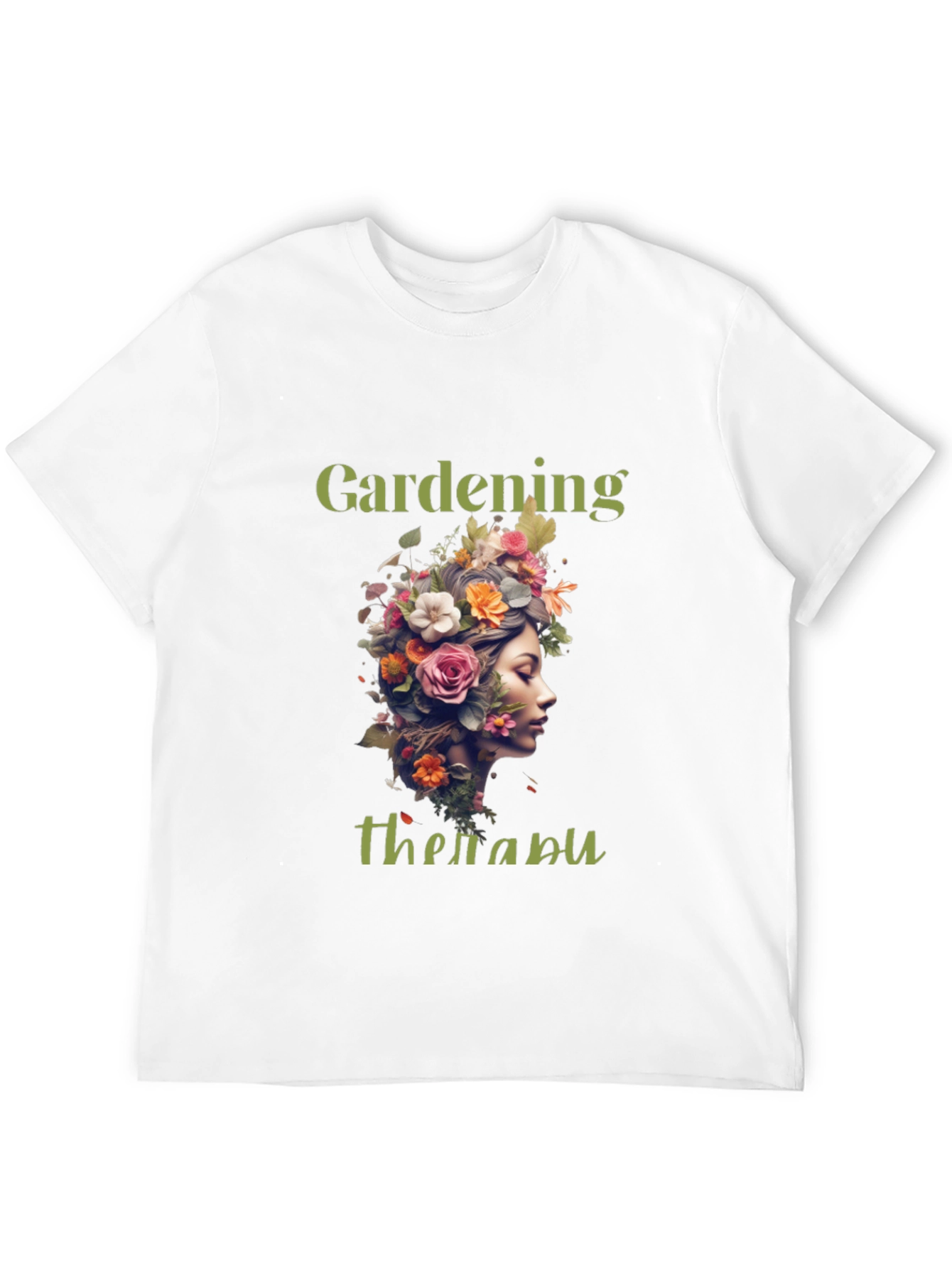 Gardening Therapy T-Shirt - Floral Design
