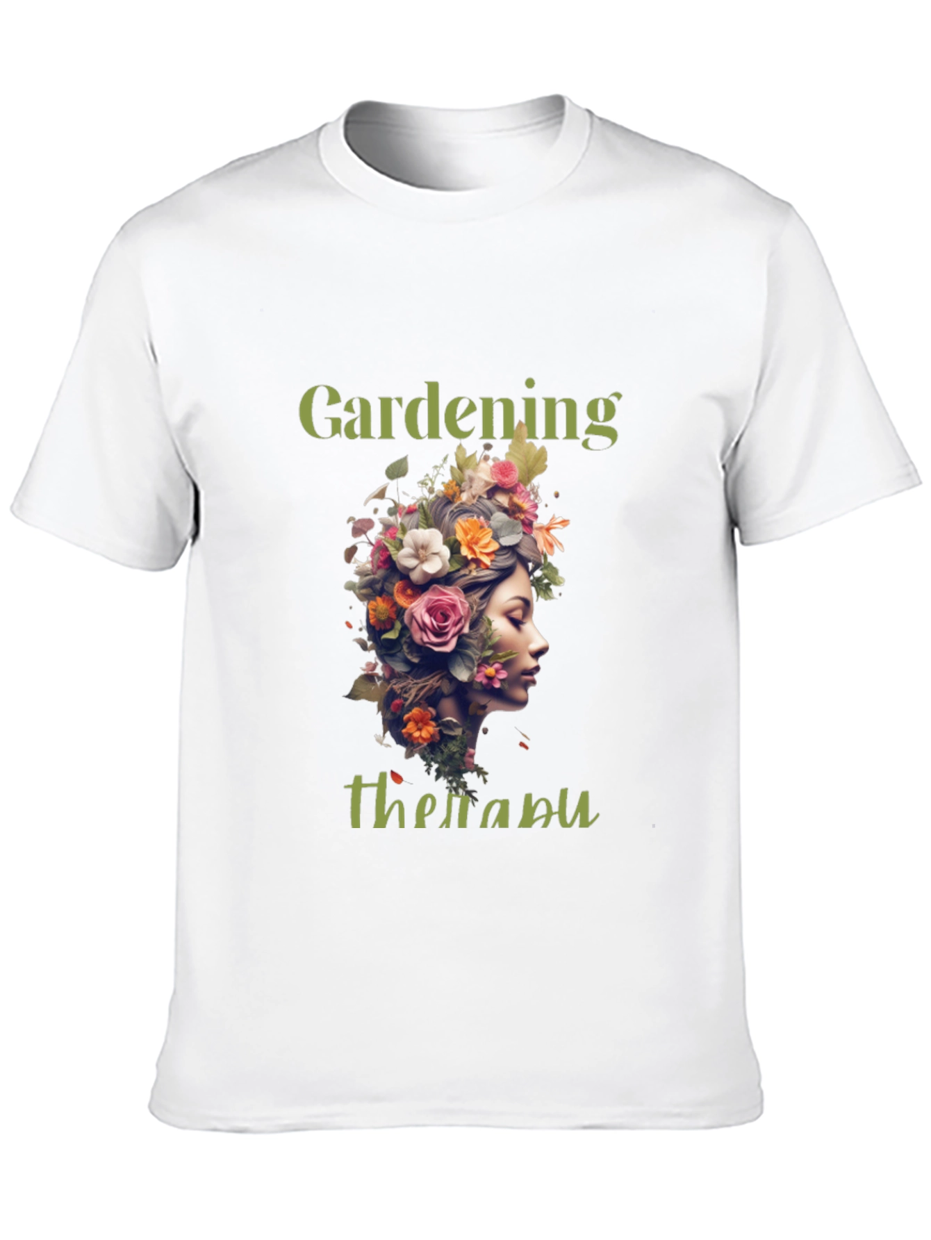 Gardening Therapy T-Shirt - Floral Design