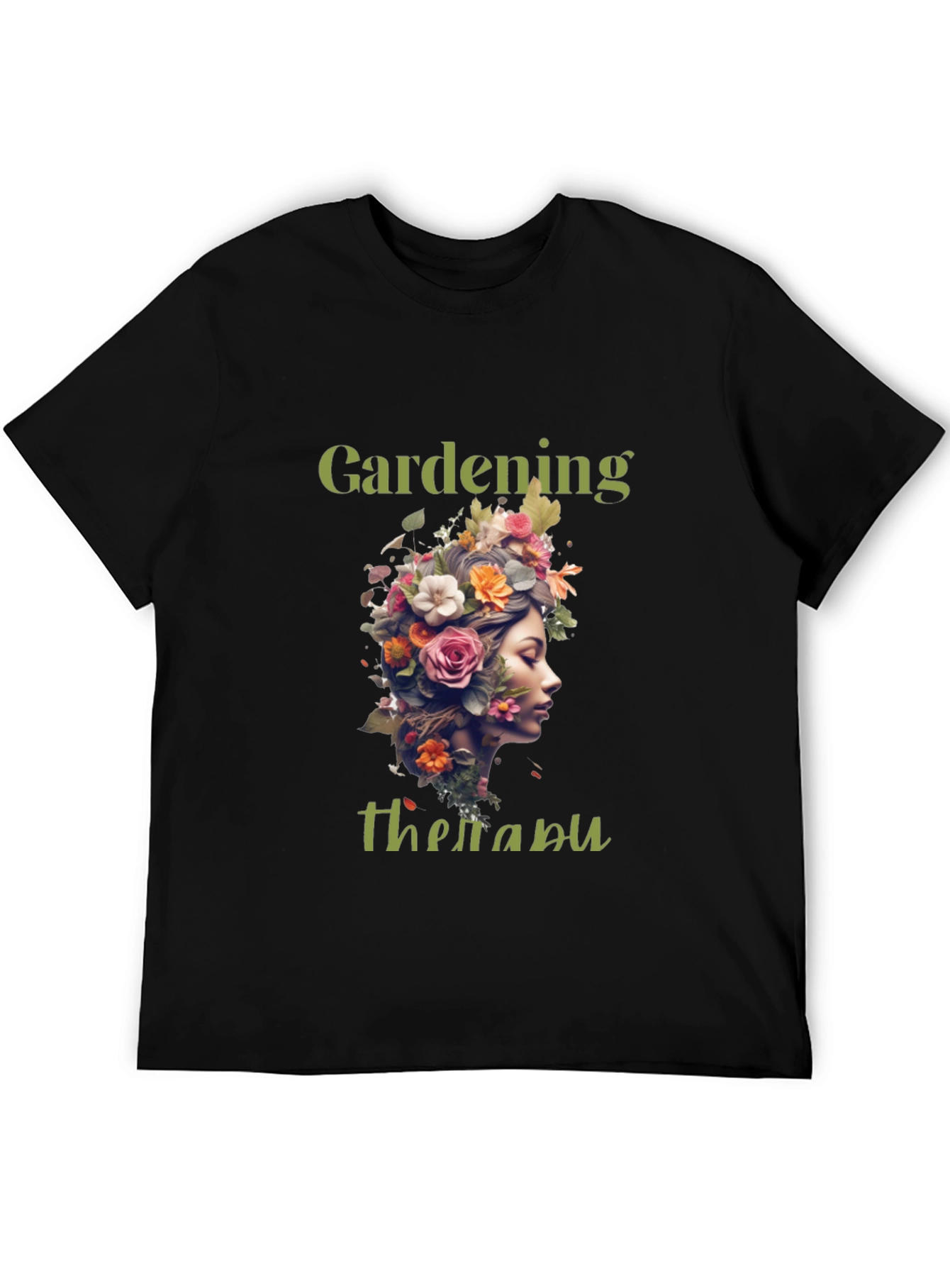Gardening Therapy T-Shirt - Floral Design