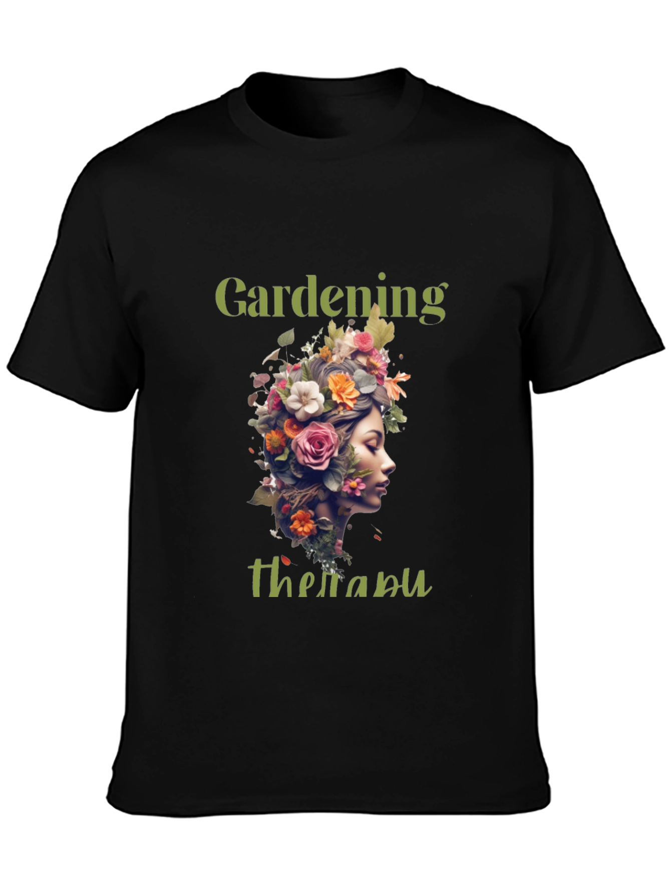 Gardening Therapy T-Shirt - Floral Design