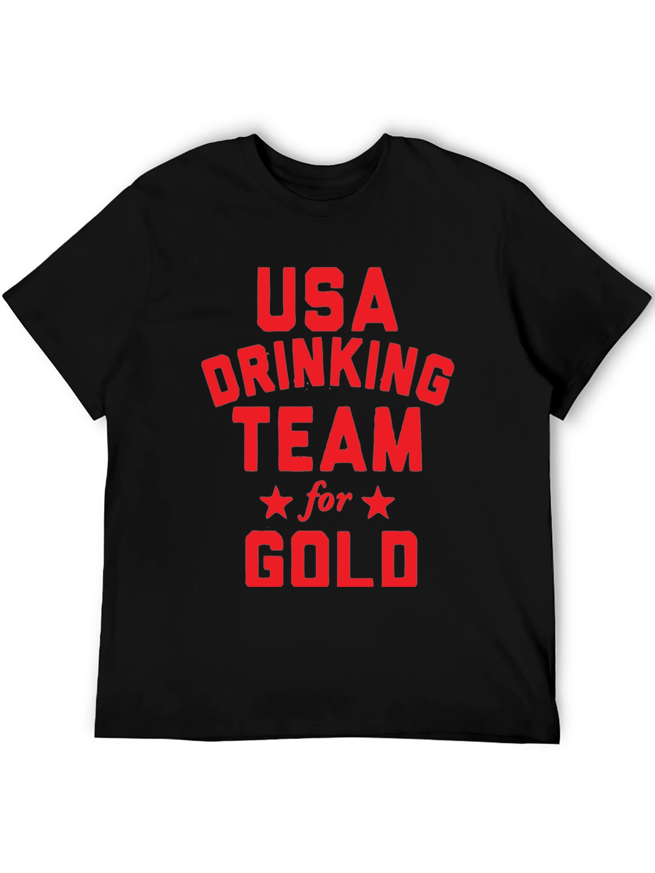 USA Drinking Team for Gold Black T-Shirt